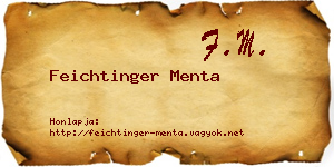Feichtinger Menta névjegykártya